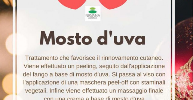 Natale: Promo Trattamento al Mosto d’uva